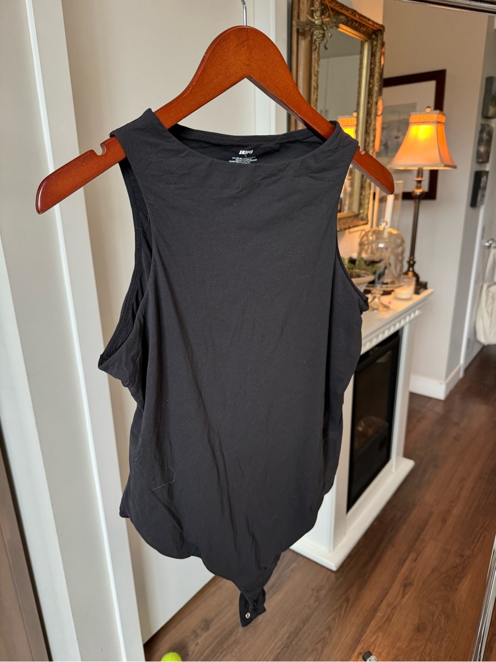 SKIMS Black Sleeveless High-Neck Bodysuit